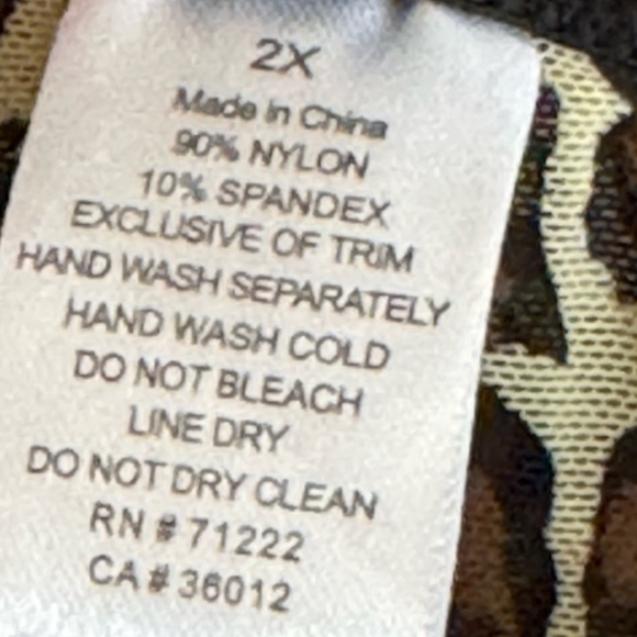 RAMPAGE Vintage Animal Print Cheetah Brown Pink Lace Trim Mesh Slip Dress 2X XL - Picture 6 of 8